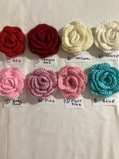 Crochet Rose Flowers 3.5 inches/9 cm