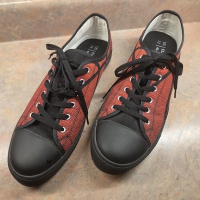 Women's-Basketball Orange Line Low Top Fashion Canvas Sneakers Size 12