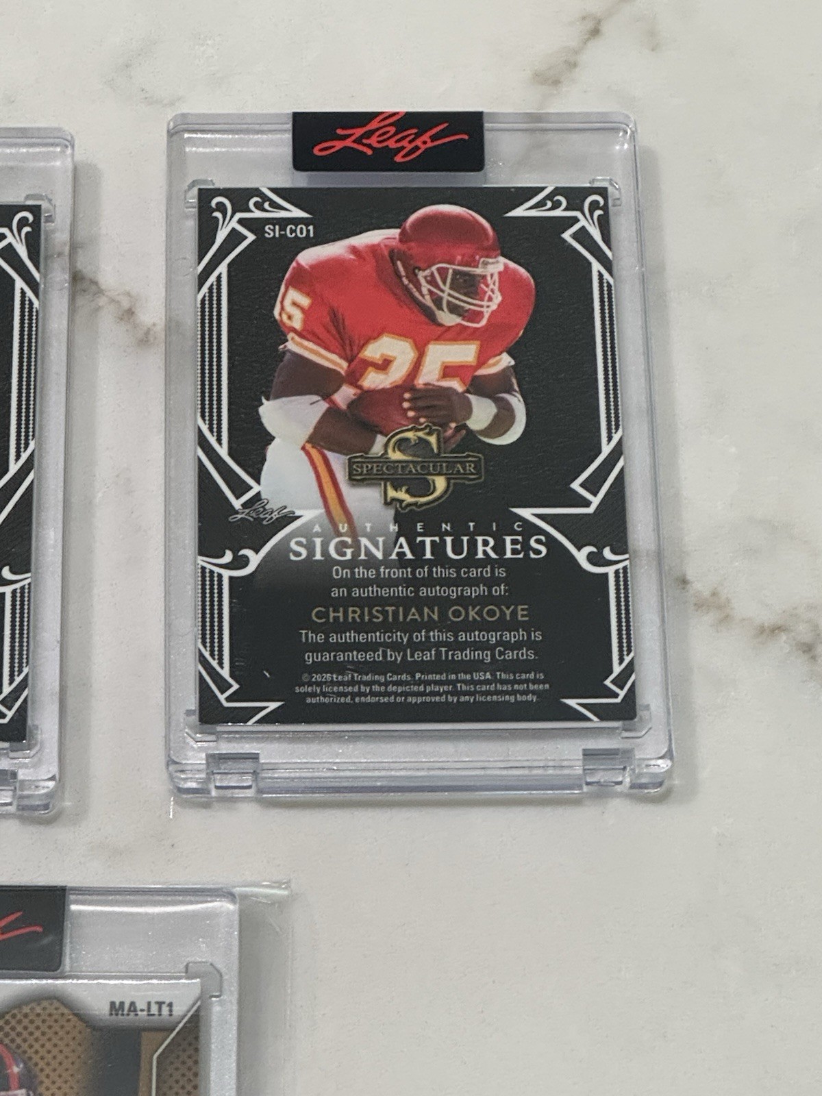 2026 NFL Leaf Spectacular Lot of 6, 8 Auto, 6 #’d. Lawrence Taylor Patch Okoye + view 15