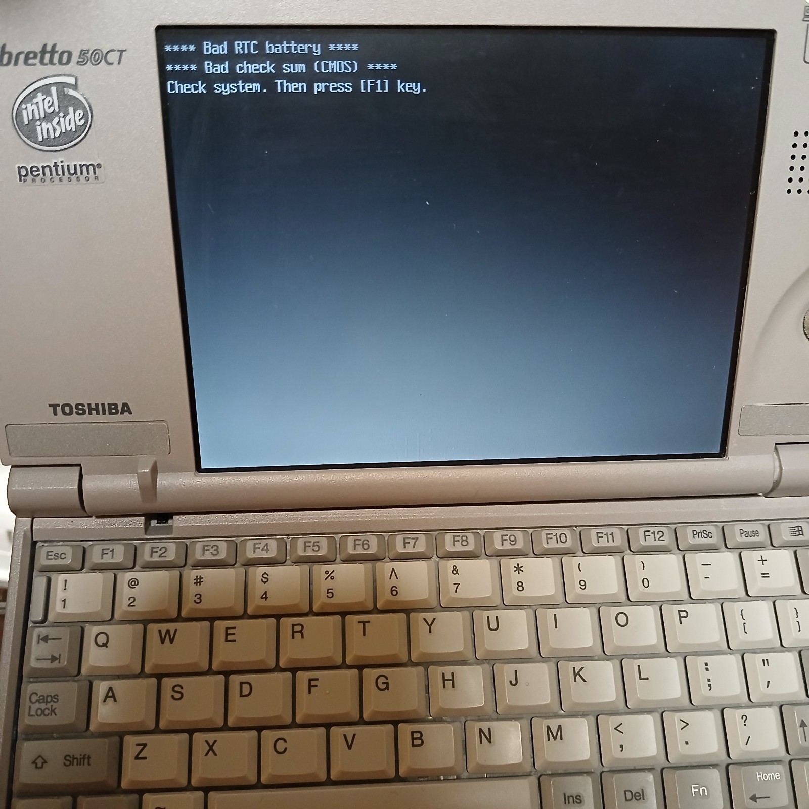 Toshiba Libretto 50CT Mini Laptop Win95 w/ Power, IO Adapter, Serial & PCMCIA