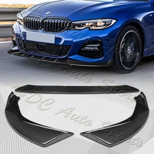 For 2019-2022 BMW 3-Series G20 G28 M-Sport Carbon Fiber Front Bumper Lip Spoiler