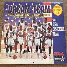 Dream Team 1992 USA Basketball Team 1993 Calendar Vintage Rare Edition Cleo