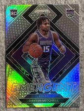 2021-22 Panini Prizm - Emergent Davion Mitchell #25 Silver Prizm (RC) Kings