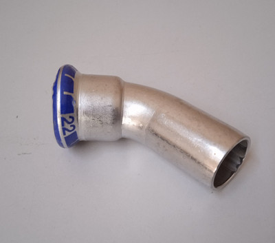 Pressfitting Mapress EDELSTAHL Geberit Bogen  Ø 22 mm / 45° / i.a