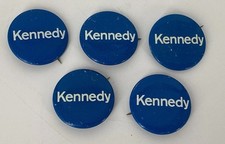 Vintage 1968 Robert Kennedy Presidential Campaign Blue Button Pin Lot Of 5