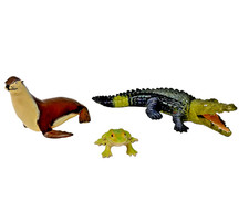 Vintage Lot Schleich Alligator & Frog plus Safari Ltd Sea Lion from ~ 1996-2002