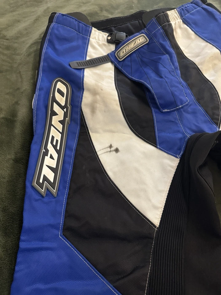Pantalones de motocross O'Neal talla 38 azul negro ligeros elementos de moto de cross Foto 2 de 4