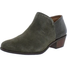 Vionic Womens Marissa Suede Embossed Ankle Booties Shoes BHFO 3606