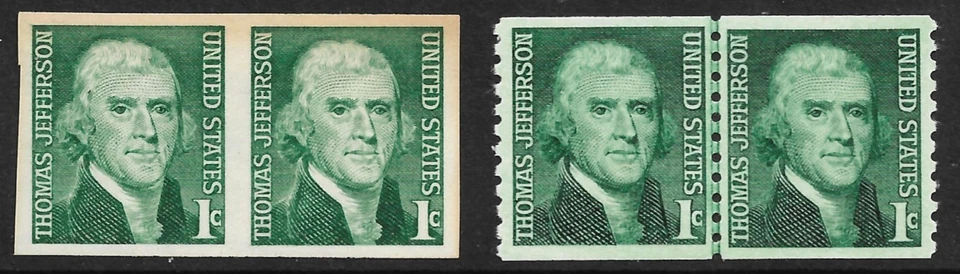 US Stamp #1299b 1c. Jefferson Imperforate Error MNH - Image 2 of 2