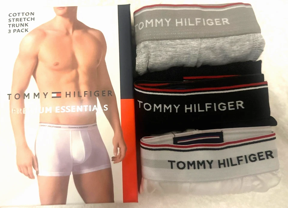 Tommy Hilfiger мужской хлопок эластичной боксера сундуков нижнее белье M, L, XL, XXL упаковка из 3 - Изображение 4 из 4