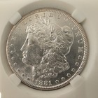 1881-S Morgan Silver Dollar $1 With Toning PGA MS64  — photo 2