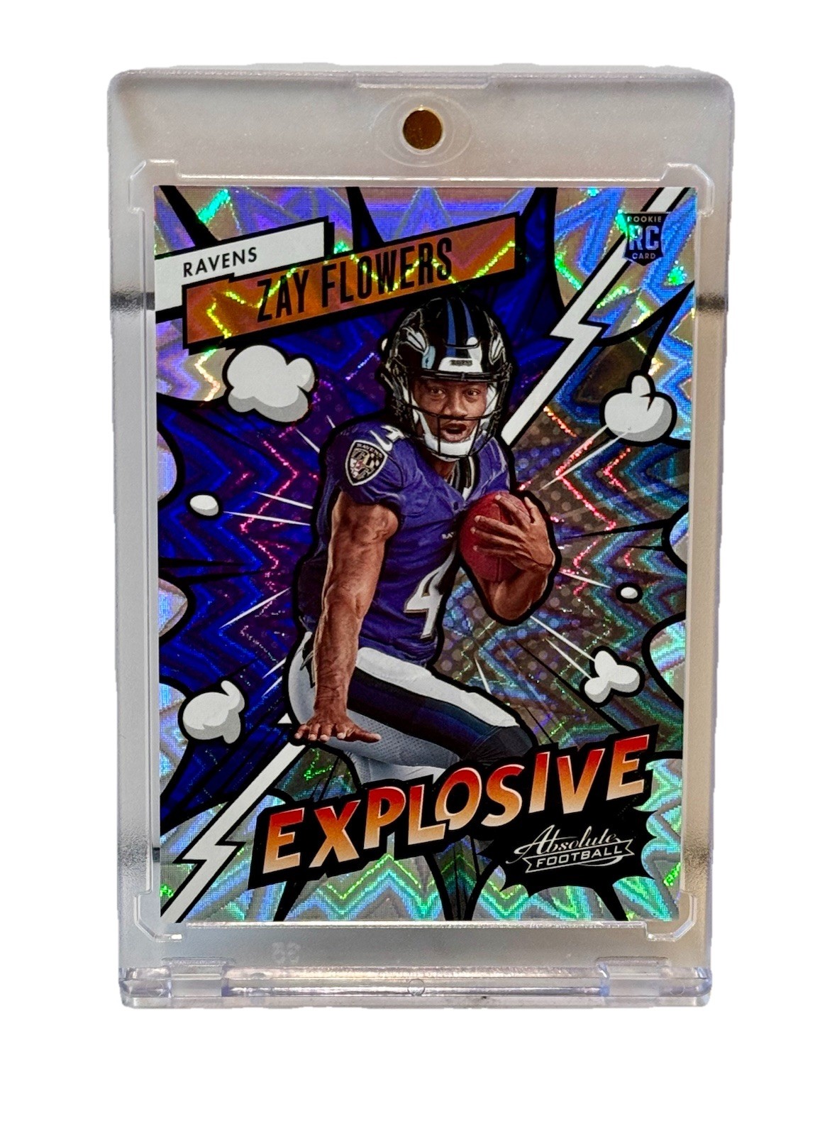 Zay Flowers 2023 Panini Absolute EXPLOSIVE #42 (RC) Case Hit SSP Ravens 
