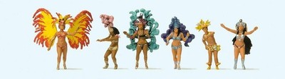Karneval Samba Tanzgruppe (6) HO/OO Figurenset Preiser 24625