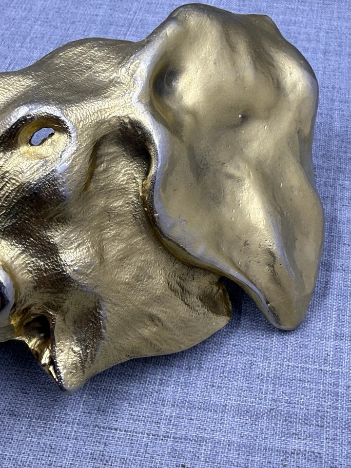 Vintage Christopher Ross 1980 Gold Plated Large Elephant Belt Buckle - Image 3 of 4