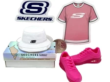 Sketchers Pink Street LA Sneakers, Bucket Hat & Stickers Zuru Mini Brands