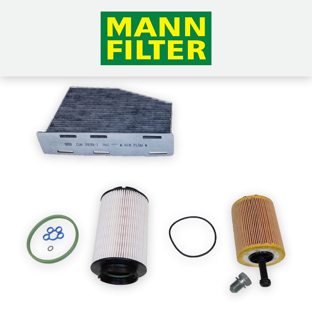 SERVICE KIT for VW GOLF MK5 (1K) 1.9 TDI MANN OIL FUEL CABIN FILTERS (2004-2006)