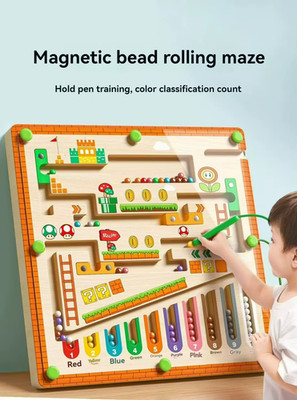 Montessori Magnetic Maze Toy for Kids | Fine Motor Skills Learning Puzzle Ages 3