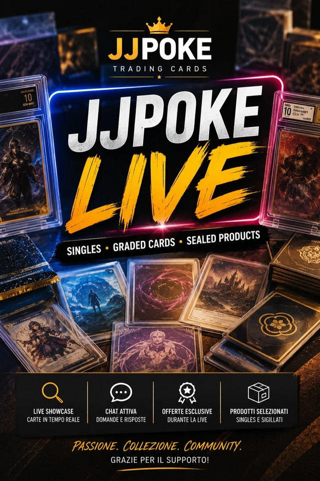 La Prima Live di JJpoke! Aste TCG, Carte Rare e Grandi Occasioni