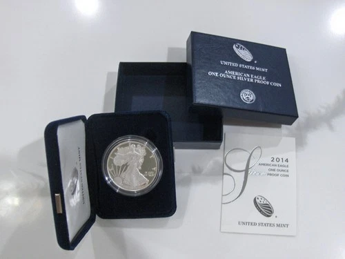 2014 W American Eagle One Oz 99.9 Silver Proof Coin West Point Mint W/ OGP & COA