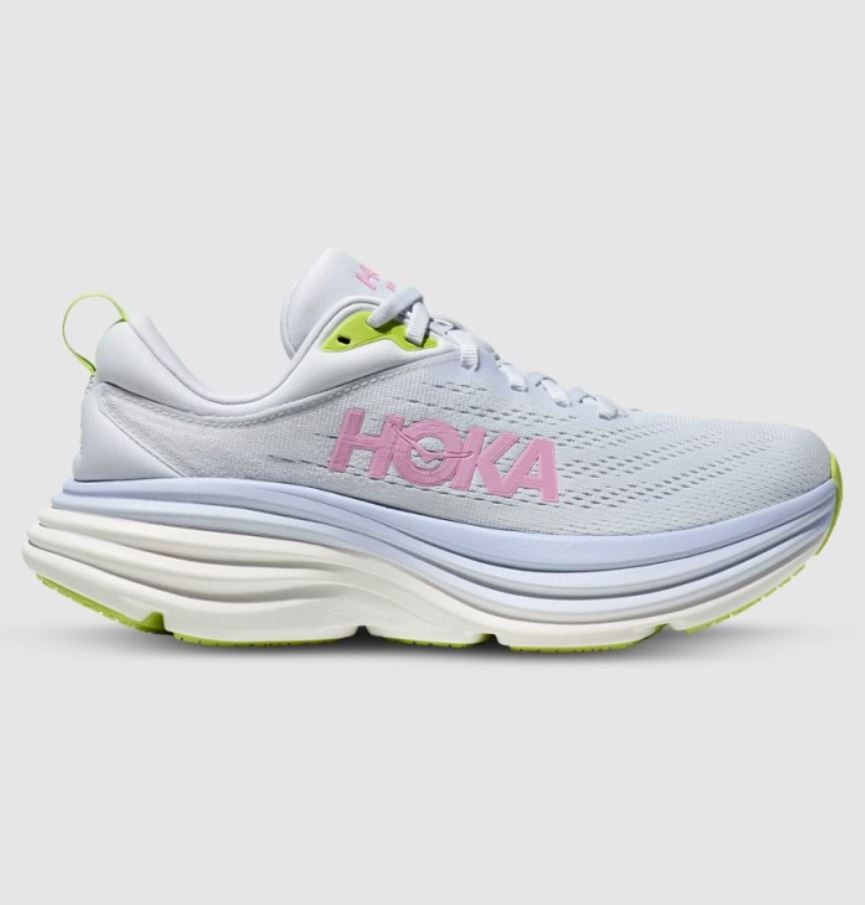 NEW | Hoka Bondi 8 Womens Running Shoes (B) (Sea Ice/Pink Twilight) thumbnail 8