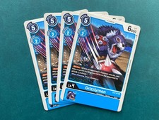 Grizzlymon ST2-07 Playset Starter Deck Cocytus Blue Digimon Card Game x4