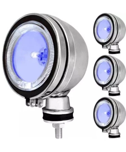 4X 6" BLUE H3 Angel Eye Halogen Spotlights Spot Fog Light For Car Van Truck Boat