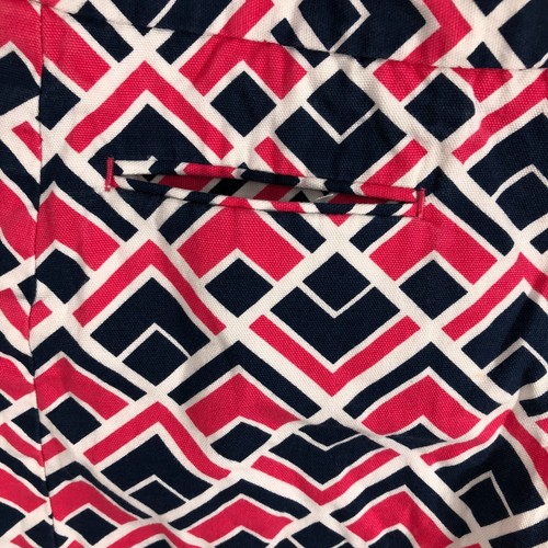 Gap Shorts Womens Size 00 Geometric Pink Blue White Low Rise Canvas 3.5" Inseam - Picture 5 of 15