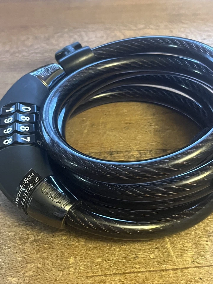 On Guard Bicycle Lock Combination Cable 6’ Good Condition Bike Lock Security - Image 2 of 4
