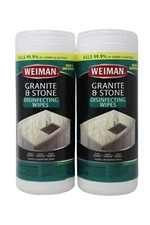 Weiman Granite & Stone Cleaner - Disinfecting Wipes, 30 Wipes ( 2-Pack )