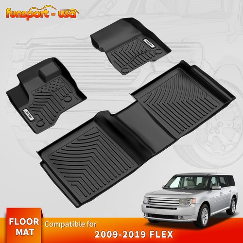 Floor Mats for 20092019 Ford Flex TPE AllWeather 2nd Row Floor Liner