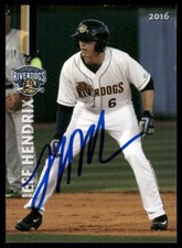 2016 Charleston Riverdogs JEFF HENDRIX Signed Card autograph auto YANKEES
