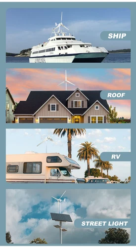 Generador de turbina eólica horizontal 3000W 24V 48V 3 palas molino de viento con controlador - Imagen 18 de 23