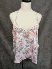 Flora by Flora Nikrooz Brenna Satin Chemise Night Shirt NWT IVORY FLORAL LARGE