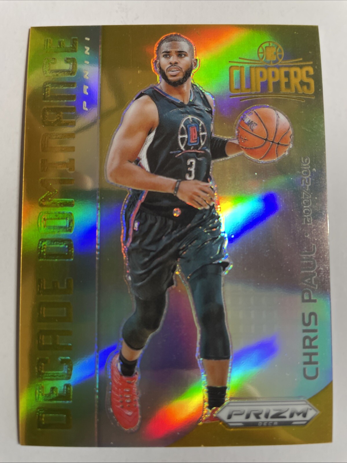 2023-24 Panini Deca Prizm Chris Paul #11 Decade Dominance GOLD Prizm #/10