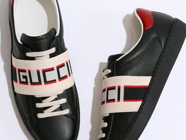 GUCCI NEW ACE SNEAKER Leather Logo Black Men's G 5/ US 6 | eBay GUCCI NEW ACE SNEAKER Leather Logo Black Men's G 5/ US 6 | eBay