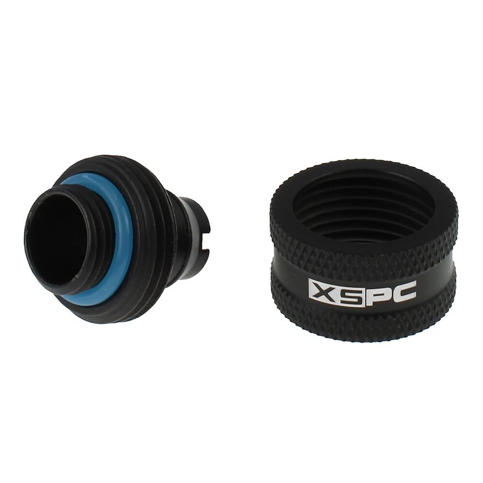XSPC 3/8" ID x 5/8" OD Compression Fittings V2, Matte Black on Brass - Image 3 of 4