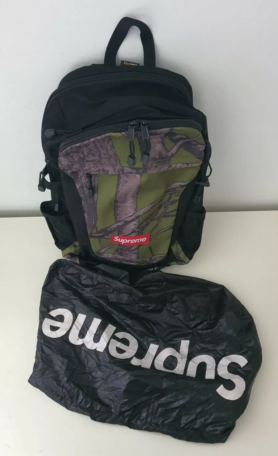 Sac à dos FW12 Supreme Tree vintage vert tissu Cordura sac très rare