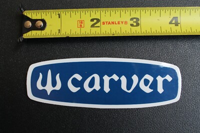 CARVER Skateboards Surf Trident Pitchfork Surf Blue White Skateboarding STICKER