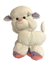 Vintage 1993 Fisher Price Puffalump White Lamb Sheep Nylon Plush