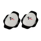 MotoGP Knee Sliders White Pair Motorcycle Track Day Road Race Knee Protection