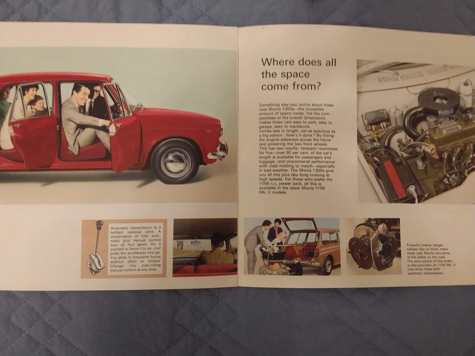 MORRIS 1300 INCORPORATING 1100 Mk II BROCHURE ILLUSTRATIVA  1971  IN INGLESE - Immagine 4 di 4