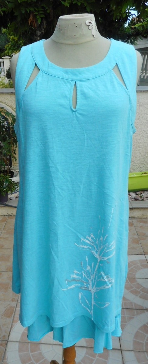 Robe Tunique Style Kimono LMV - Taille 44/46 - Noire - Sans Manches - Polyester - Neuf Sans étiquettes