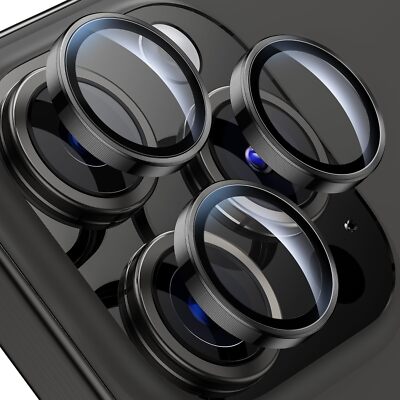 3X Linsenglas für Apple iPhone 15 Pro / 15 Pro Max Schutz Hartglas Titan 9H