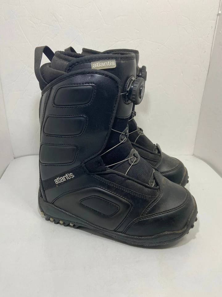 🌊 Atlantis Mondo BOA Talla 5 EE. UU., 24,0, 35 UE, Botas de Snowboard para Nieve NEGRAS USADAS EN EXCELENTE ESTADO -N3 Foto 3 de 4