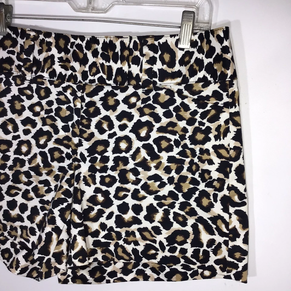 Pantalones Cortos Casa Blanca Mercado Negro Mujer Talla 6 Negro Marrón Estampado Animal Elástico Foto 3 de 4