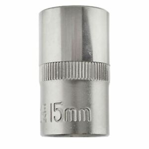 17mm 1/2" Dr Socket Super Lock Metric Shallow CRV Knurl Grip 6 Point TE798
