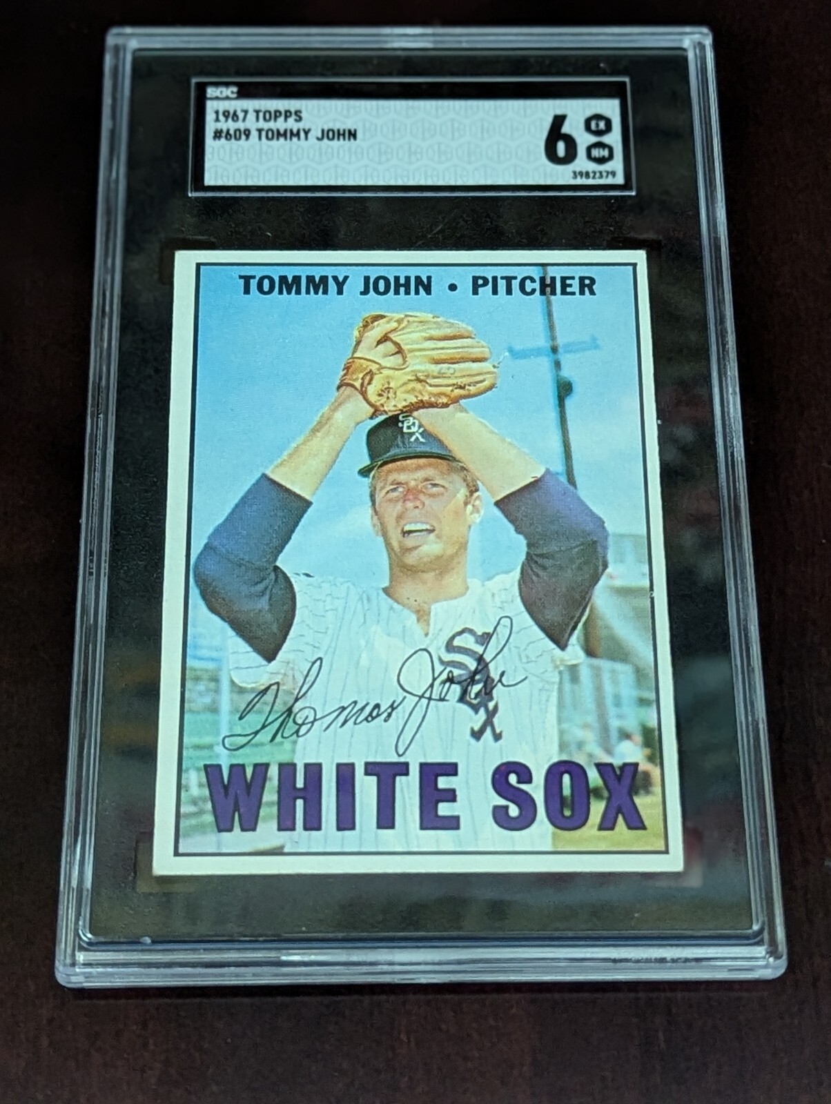 1967 Topps Baseball 609 Tommy John SGC 6 EX-NM