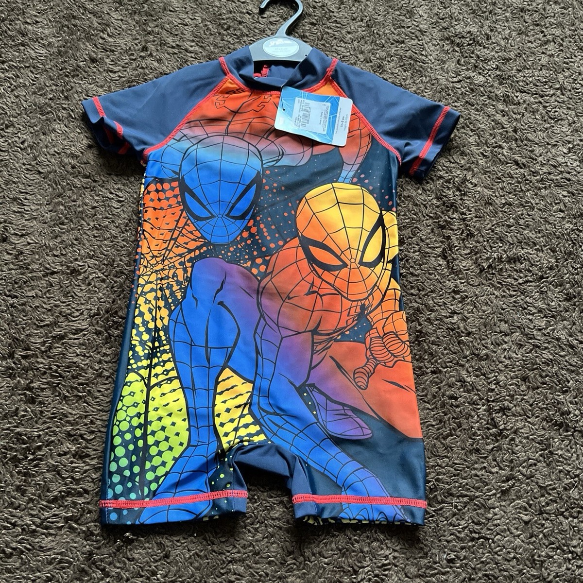BNWT Spider-Man Baby Boys 18-24 Months Blue Multi UPF 50+ Swim