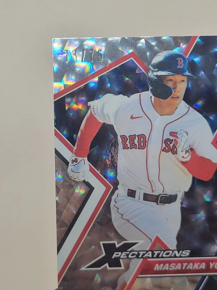 MASATAKA YOSHIDA RAFAEL DEVERS /75 TOPPS XPECTATIONS CRACKLE FOIL RC RED SOX #62 - Image 4 of 4