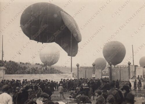 ROME Aerial Stadium Party AEROSTATS Balloon RARE Military Photography - Picture 1 of 2